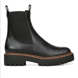 SAM EDELMAN LAGUNA LUG-SOLE LEATHER COMBAT BOOTS!